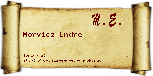 Morvicz Endre névjegykártya